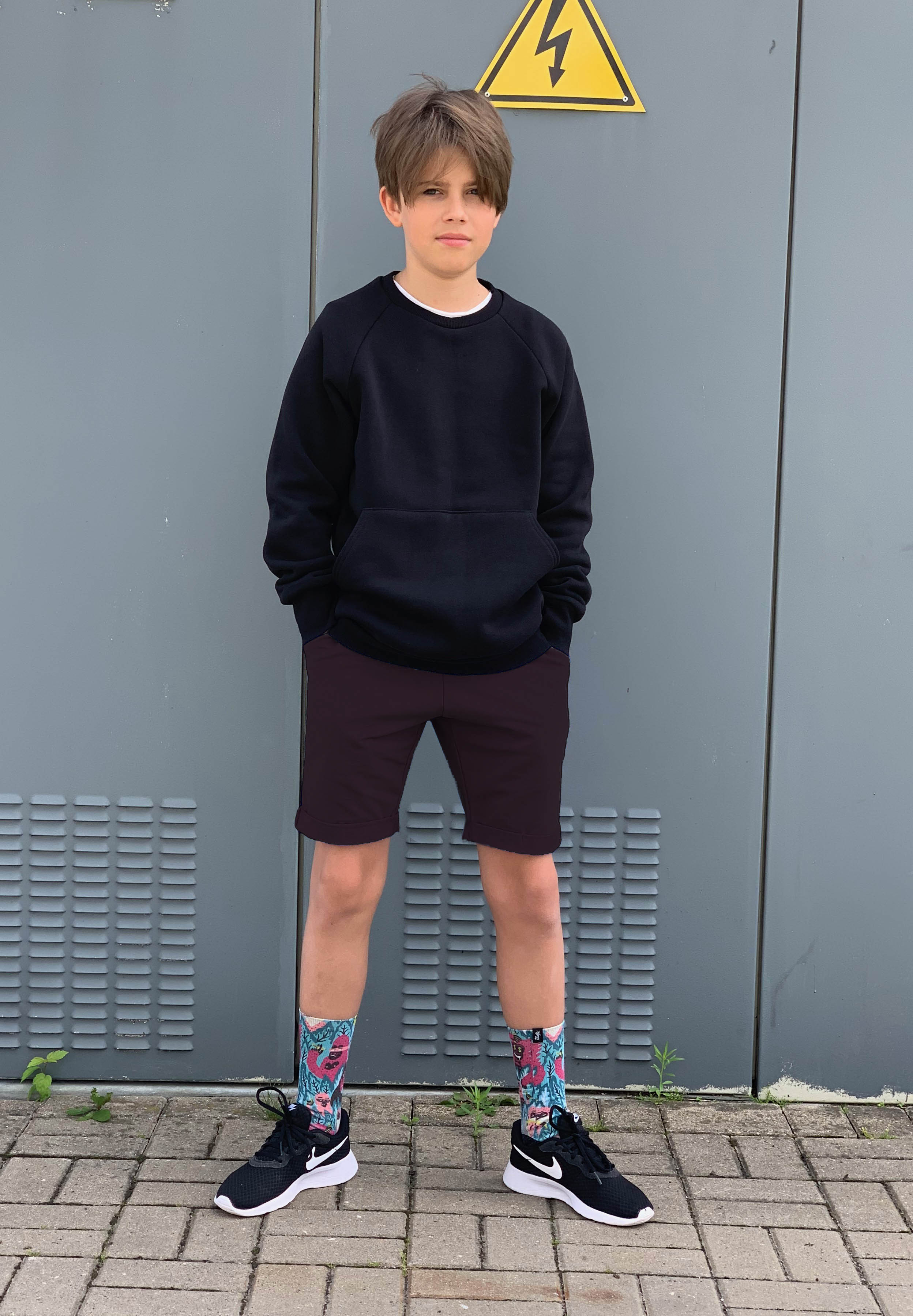 Šortai 134 cm su + (Baklažanas)